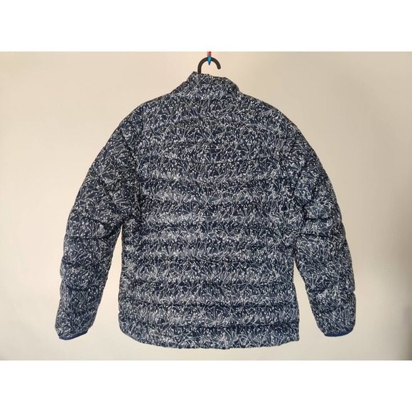 (V) Land's End GIRLS BLUE FLOWERS PATTERN Puffer Jacket Sz L 14-16 COLD WEATHER - Picture 5 of 9